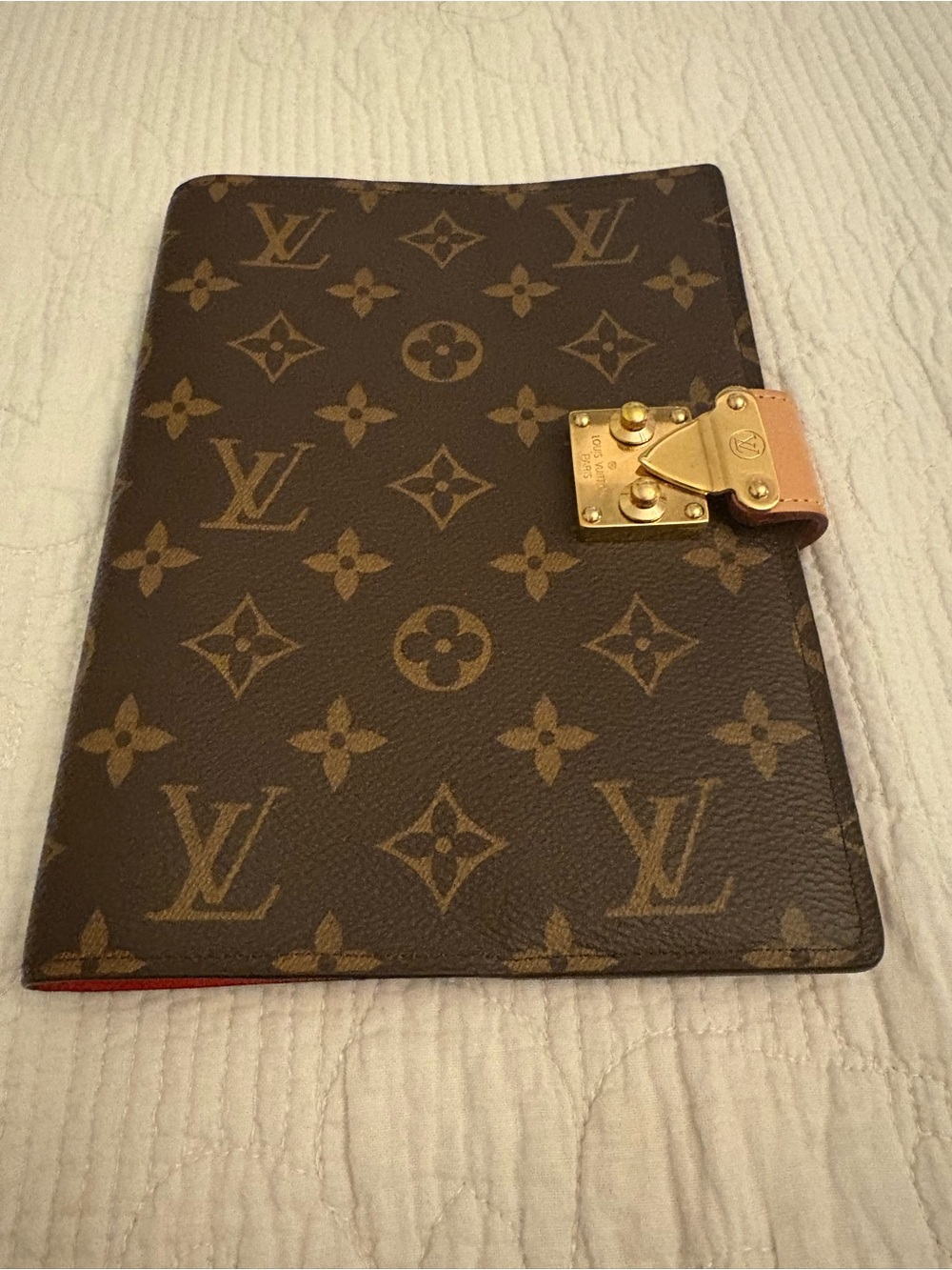 Louis Vuitton Paul MM Notebook Cover Monogram Canvas Red Interior S-Lock